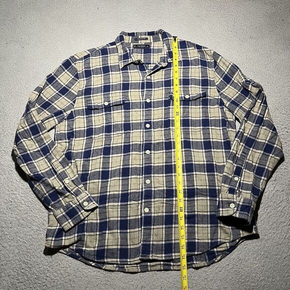 Lucky Brand Flannel Shirt Mens XL Plaid Preppy Long Sleeve Cotton Lightweight - Picture 2 of 9